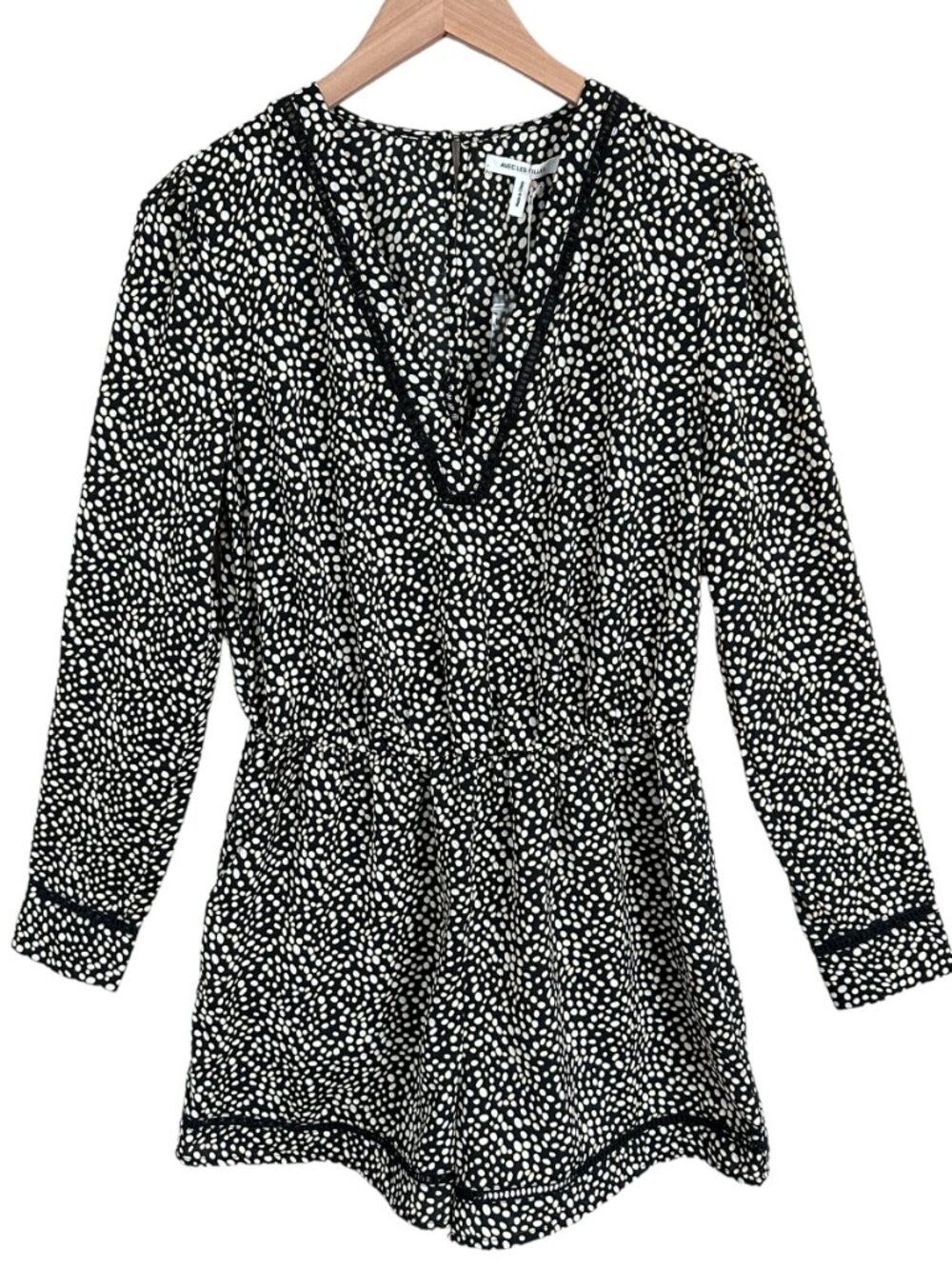 Avec Les Filles Polka Dot Lace Romper Playsuit SM